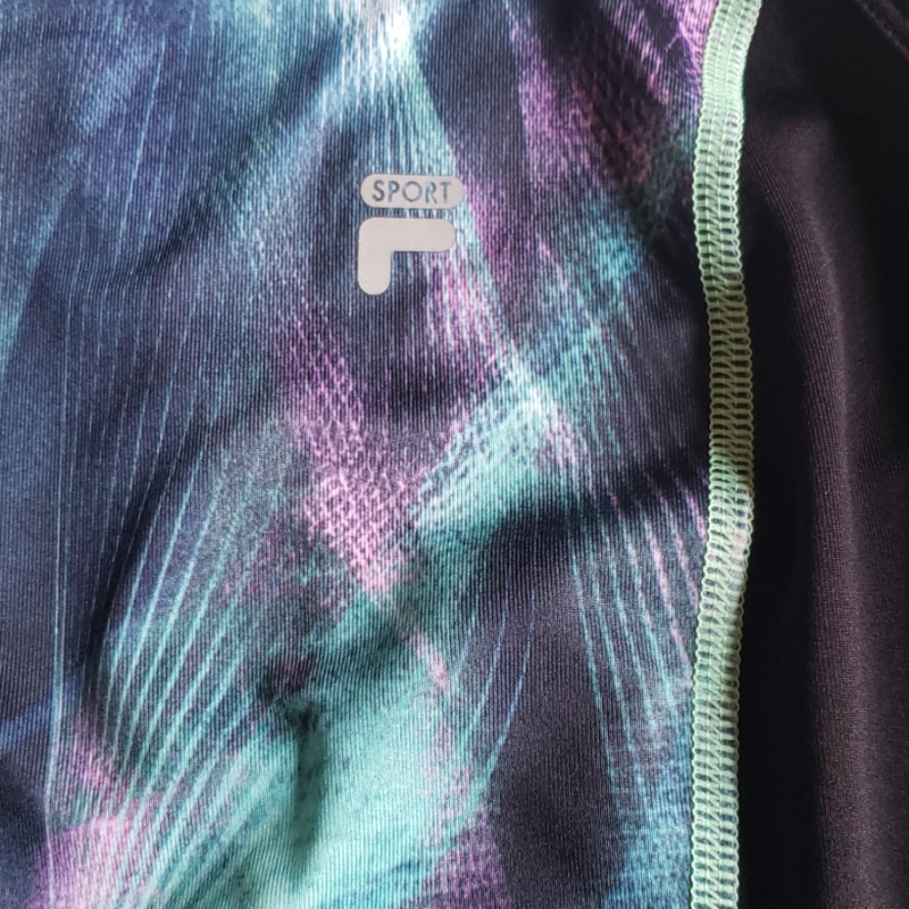 NWT Fila Sz L black/mint/purple tank top - Picture 3 of 8